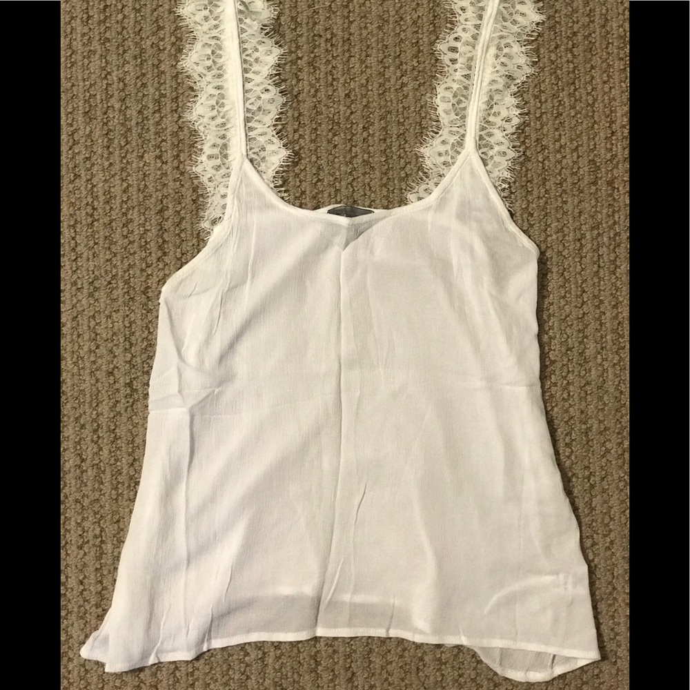 White Tank Top with lace straps